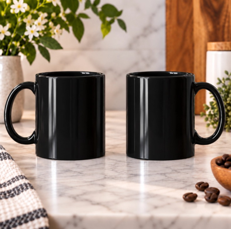 Design Your Own Personalized Black Ceramic Mug