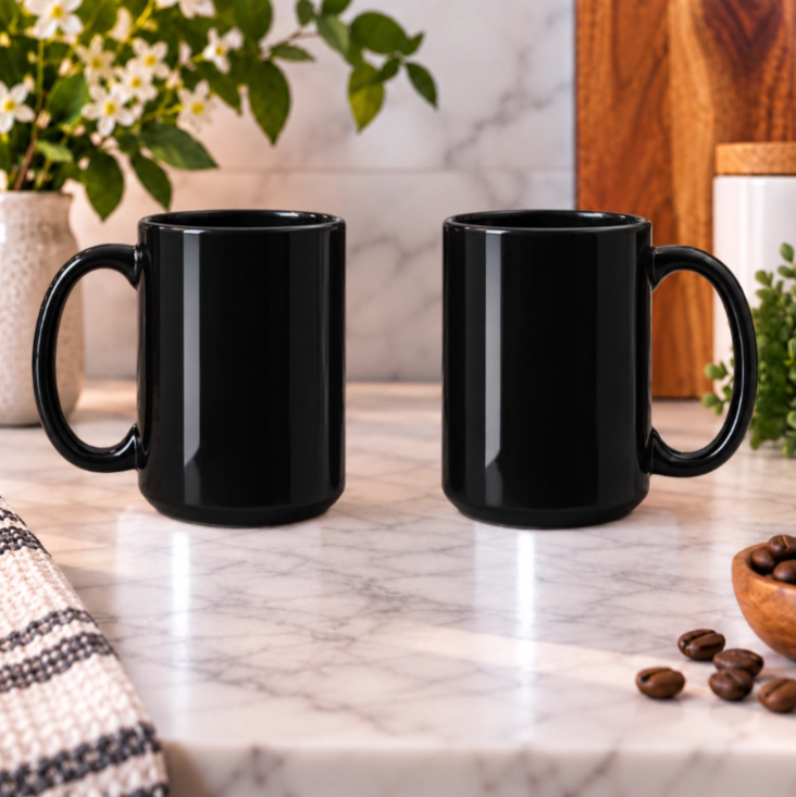 Design Your Own Personalized Black Ceramic Mug
