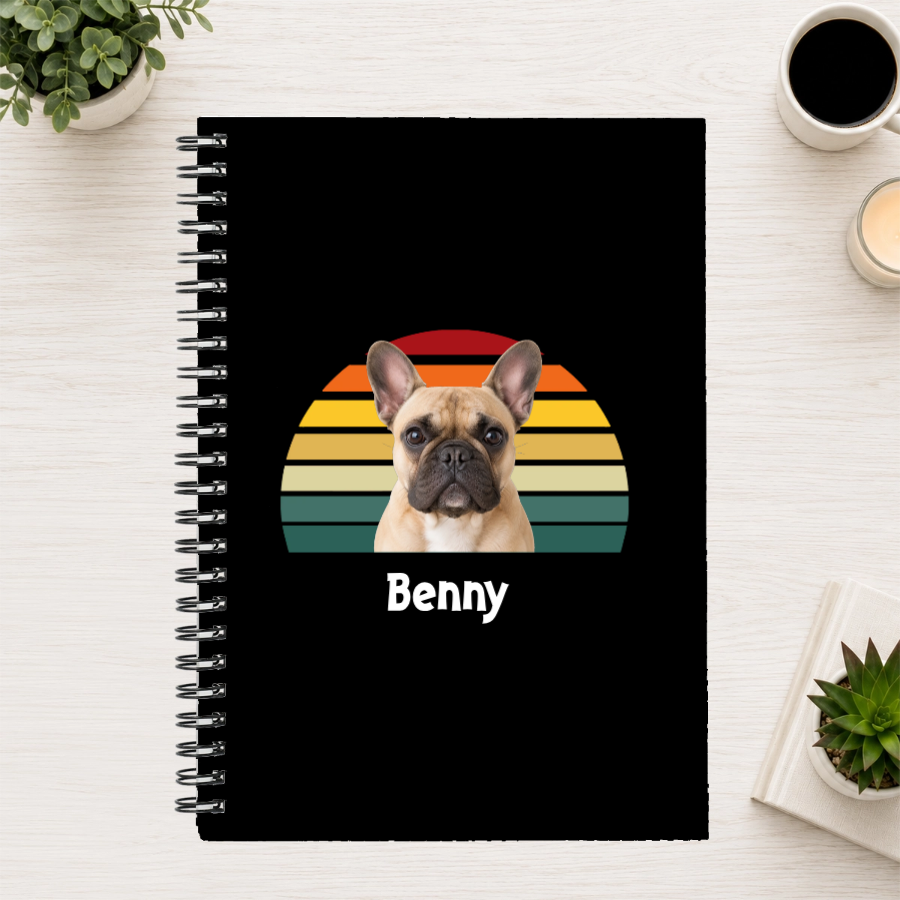 Happy Trails Personalized Dog 6"x8" Spiral Bound Notebook