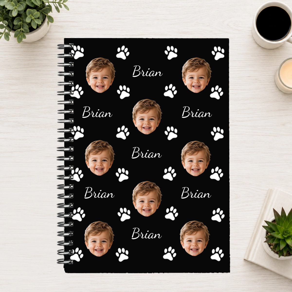 Pawfectly Yours Personalized 6"x8" Spiral Bound Notebook