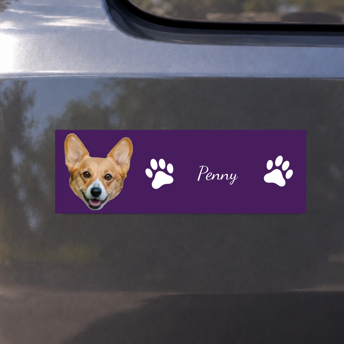 Pawfectly Yours Dog Paw Print Personalized Bumper Magnet