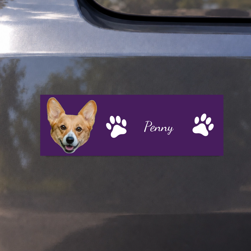 Pawfectly Yours Dog Paw Print Personalized Bumper Magnet