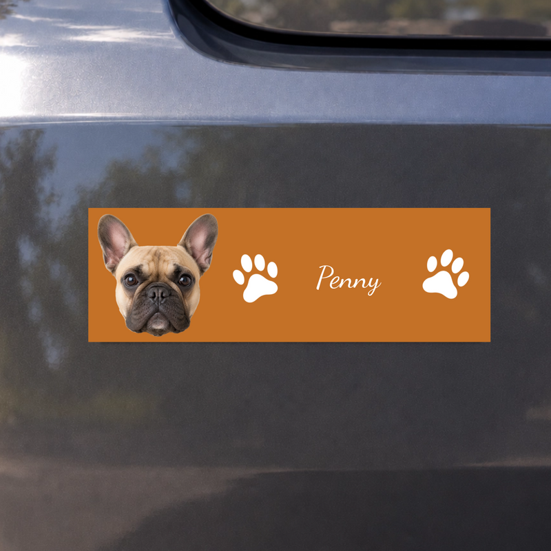 Pawfectly Yours Dog Paw Print Personalized Bumper Magnet
