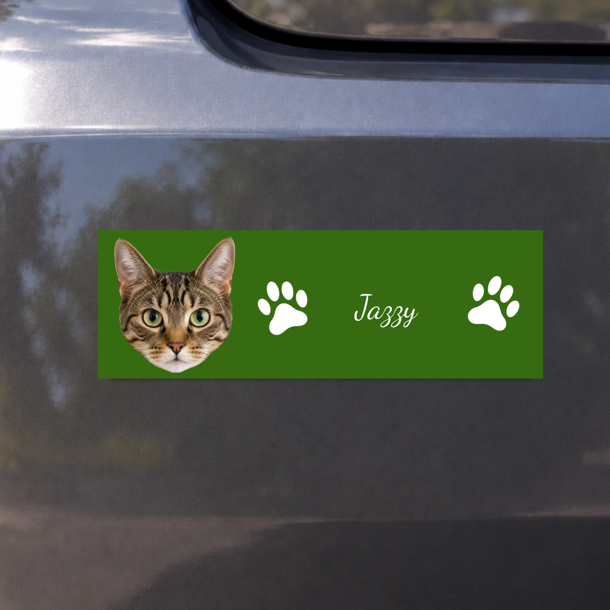 Pawfectly Yours Cat Paw Print Personalized Bumper Magnet