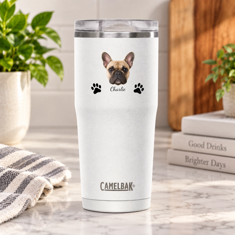Pawfectly Yours Dog Paw Print Personalized CamelBak Thrive Leak-Proof Tumbler 20 oz