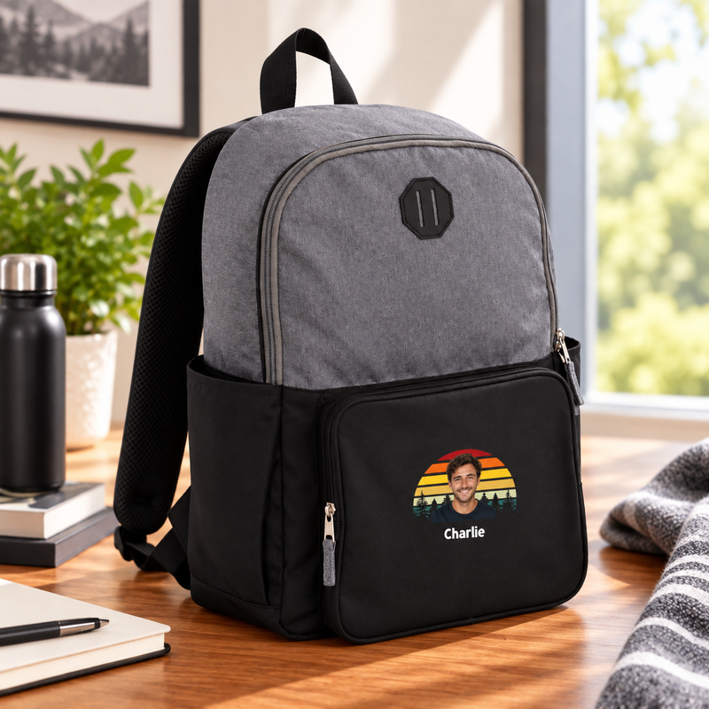 Happy Trails Personalized Paired Recycled 15" Laptop Backpack