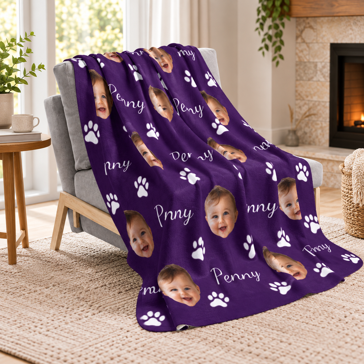 Pawfertly Yours Personalized 60x80 Sherpa Blanket