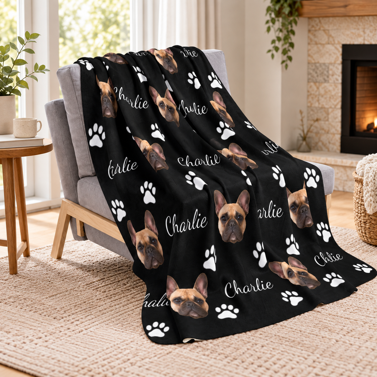 Pawfertly Yours Personalized Dog 60x80 Sherpa Blanket