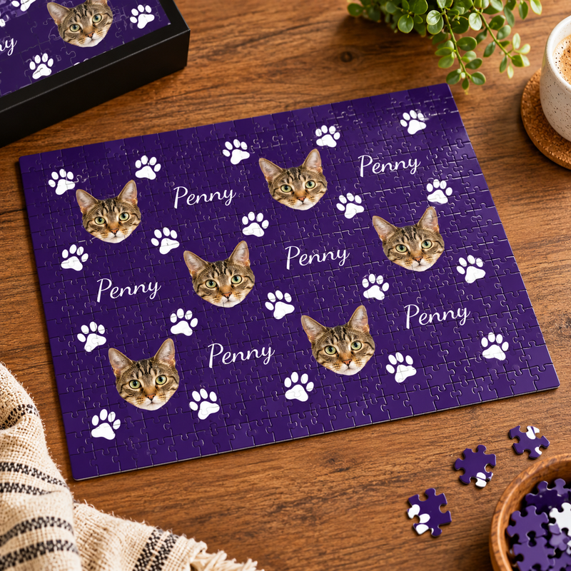Pawfertly Yours Personalized Cat Puzzle