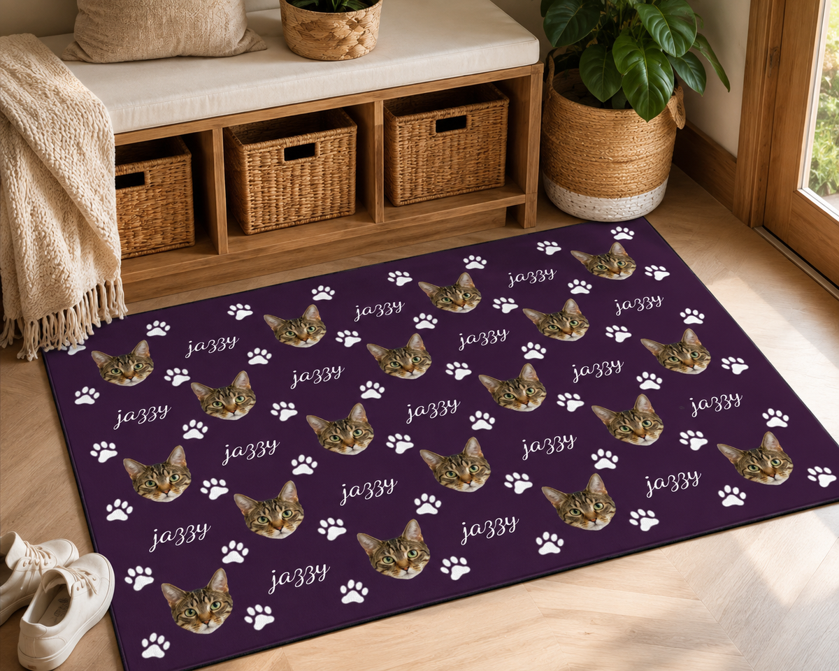 Pawfectly Yours Cat Personalized Washable Rug