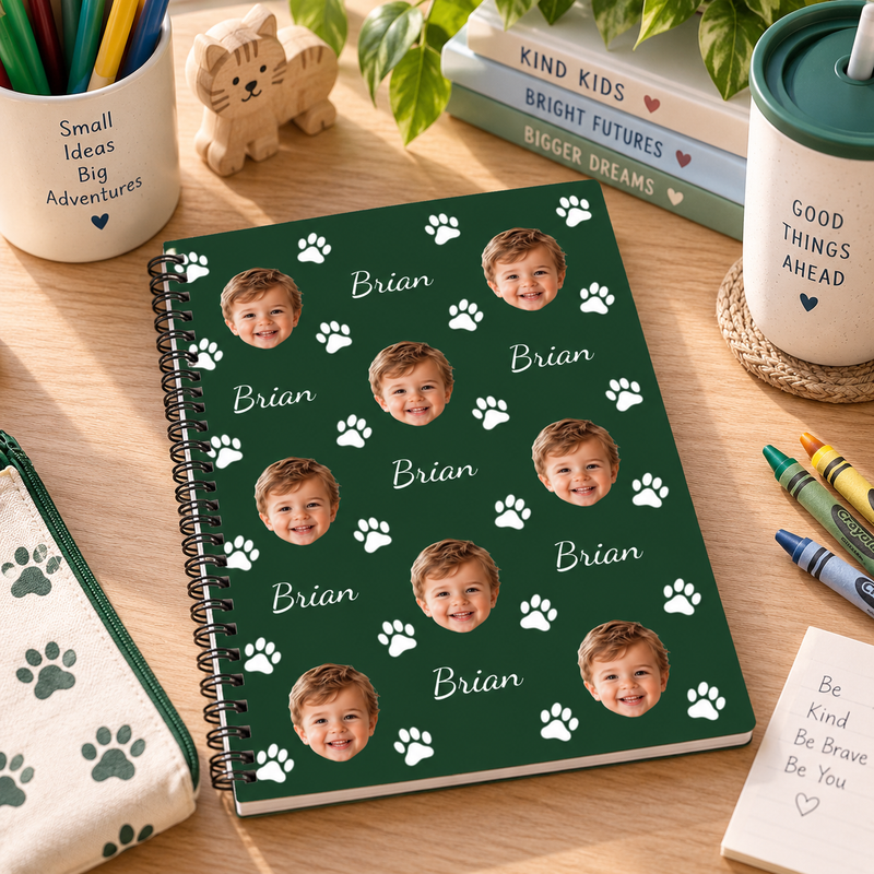 Pawfectly Yours Personalized 6"x8" Spiral Bound Notebook