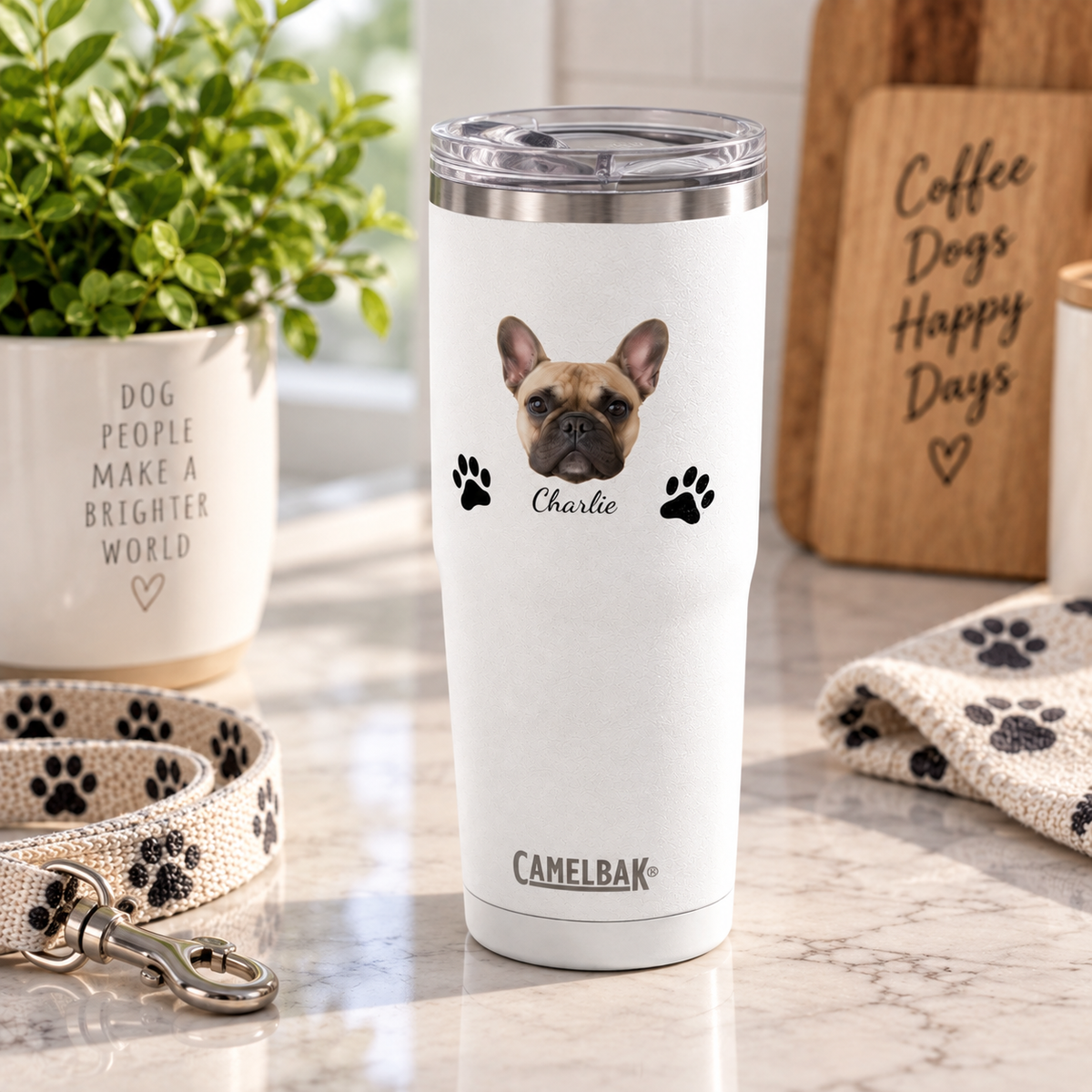 Pawfectly Yours Dog Paw Print Personalized CamelBak Thrive Leak-Proof Tumbler 20 oz