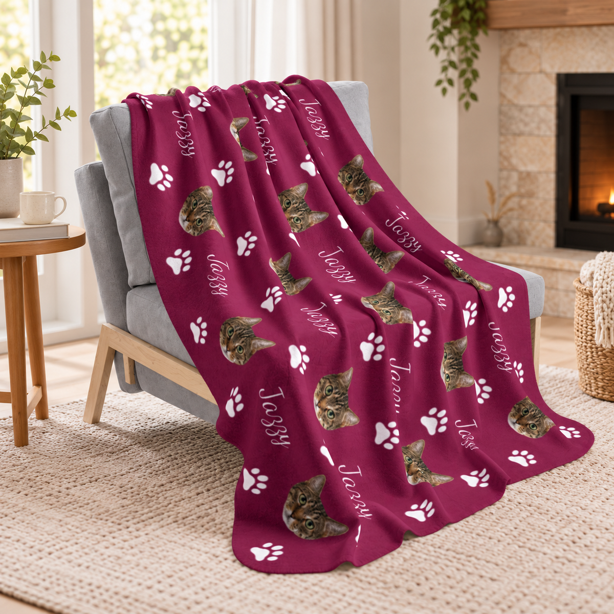 Pawfectly Yours Personalized Cat 50x60 Sherpa Blanket
