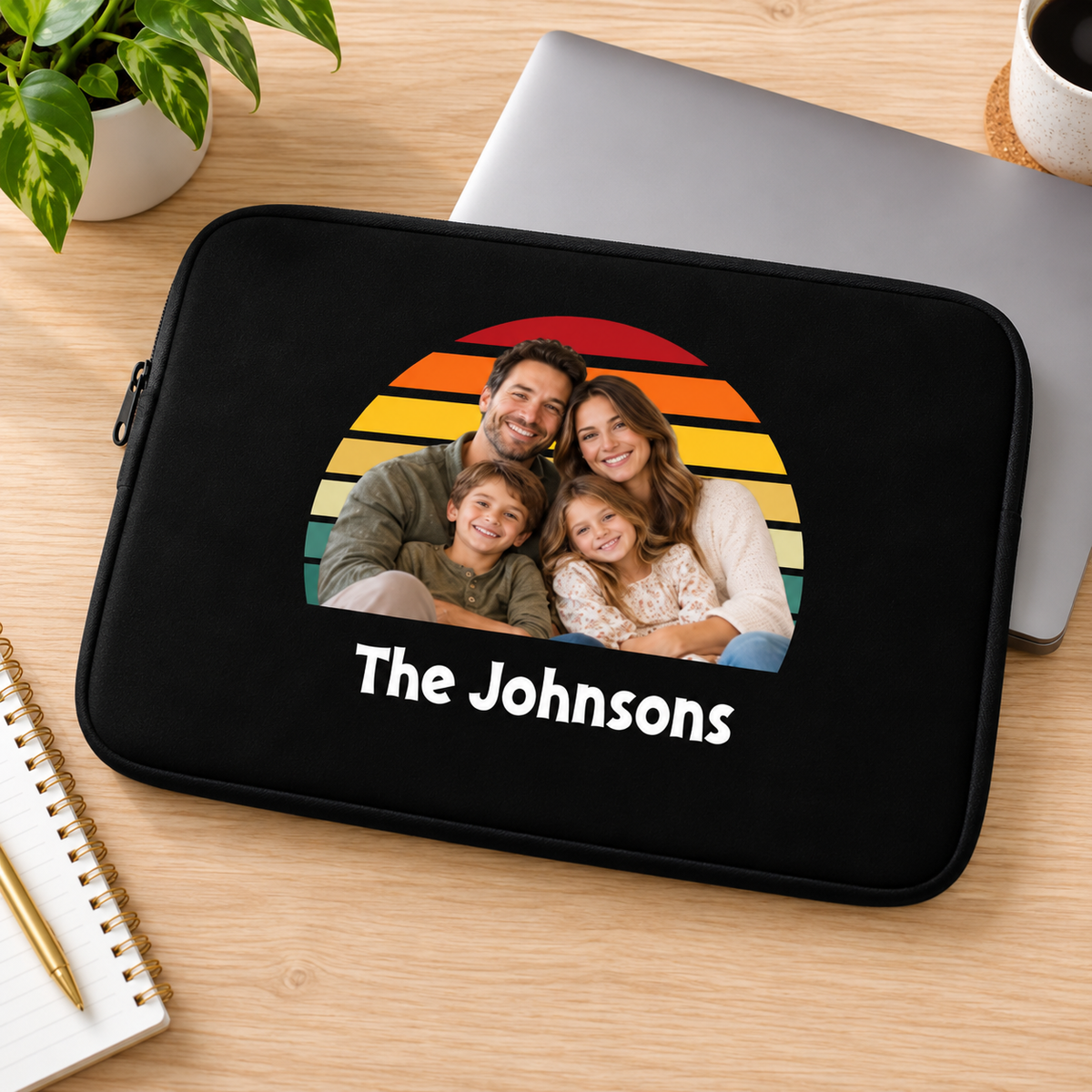 Happy Trails Personalized Family Laptop Sleeve