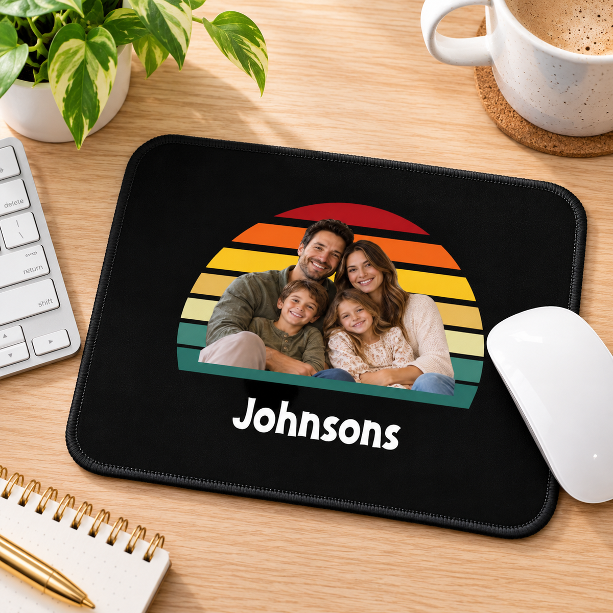 Happy Trails Personalized Family Mouse Pad