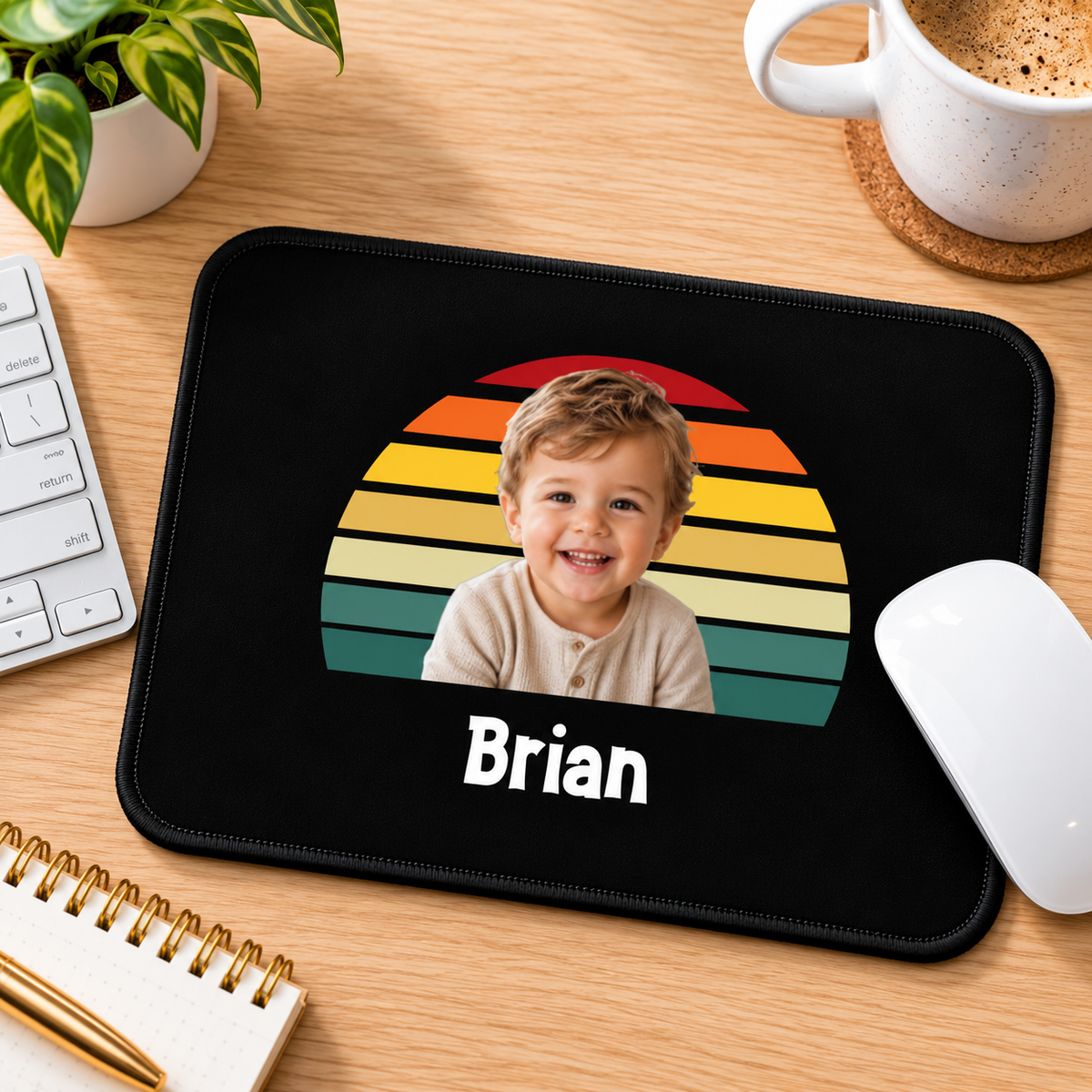 Happy Trails Personalized Kids Mouse Pad