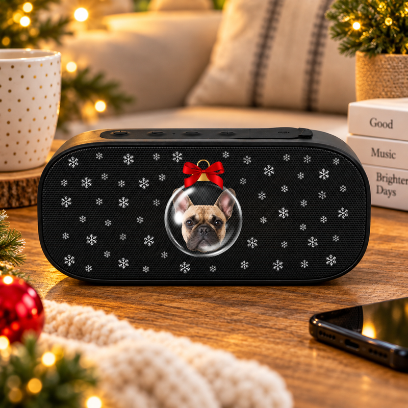 Merry & Bright Baubles Personalized Dog Stark 2.0 Bluetooth Speaker