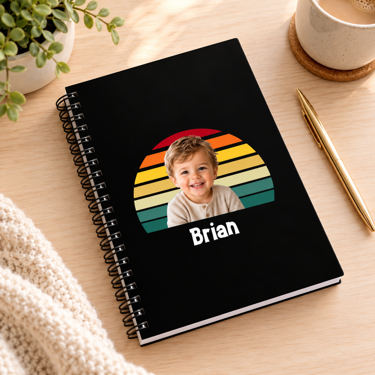 Happy Trails Personalized Kids 6"x8" Spiral Bound Notebook