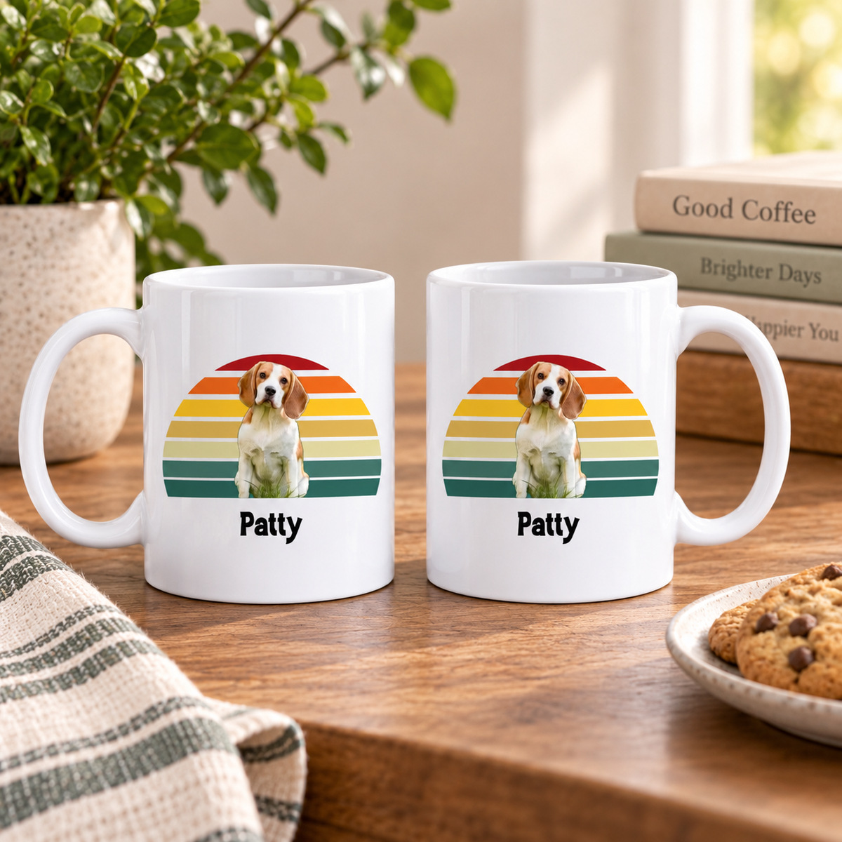 Happy Trails Personalized Dog White Ceramic Mug