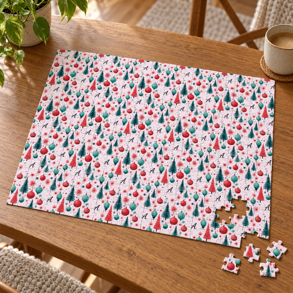 Midmod Merriment Personalized Puzzle