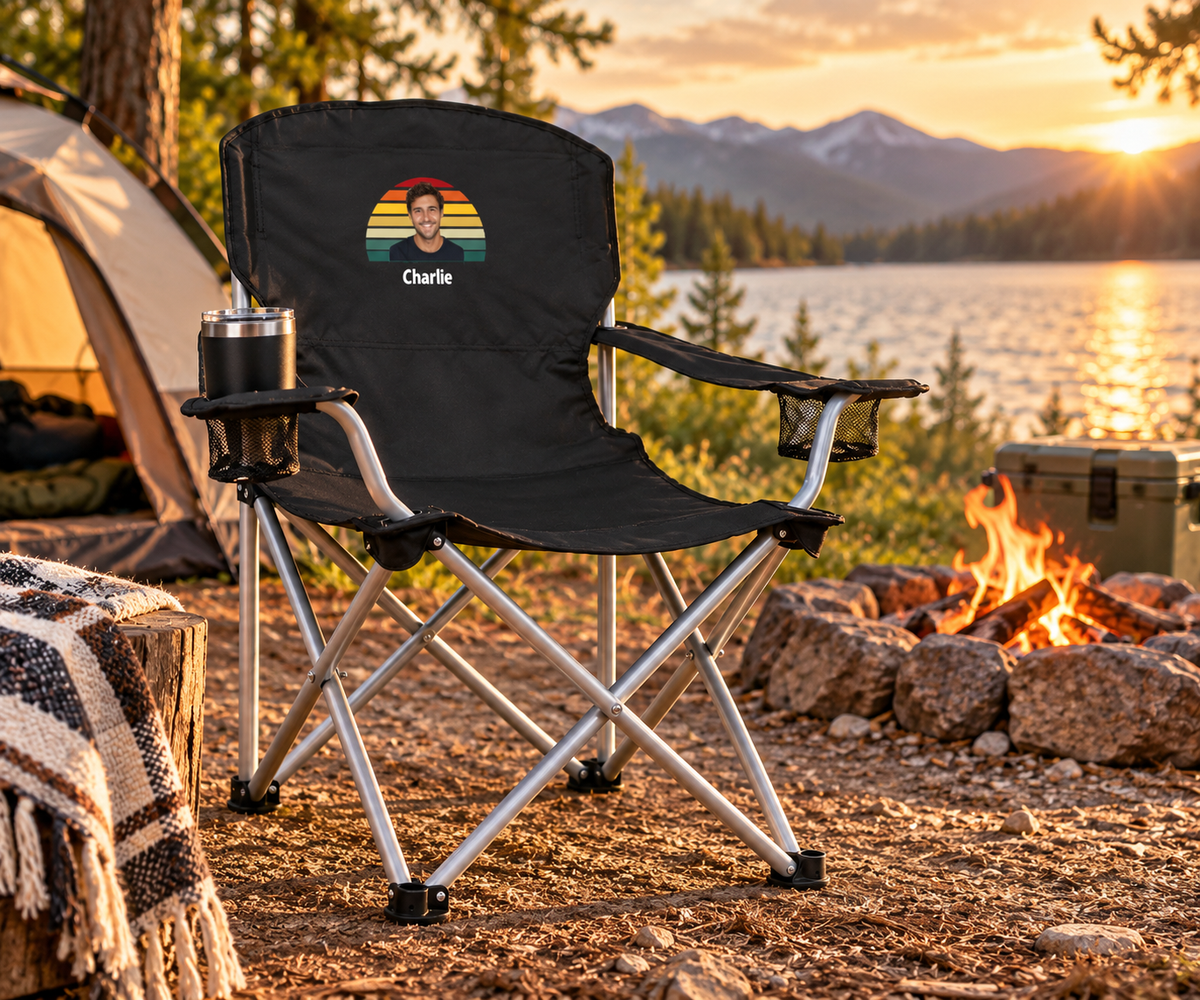Happy Trails Personalized Oversized Folding Chair