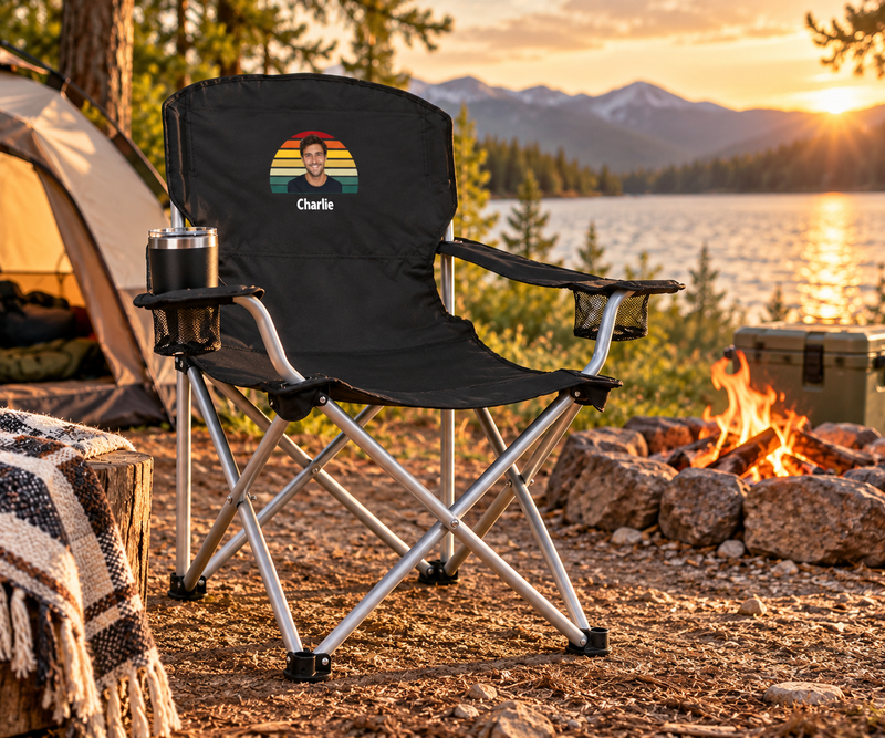 Happy Trails Personalized Oversized Folding Chair