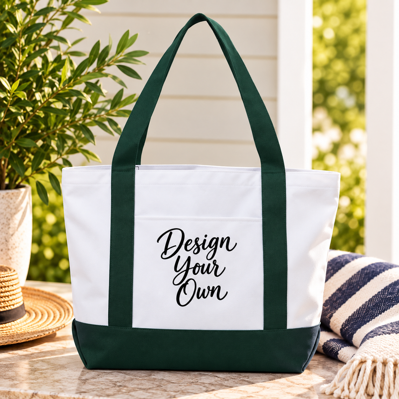 Design Your Own Personalized Oversized Recycled Canvas Tote Bag