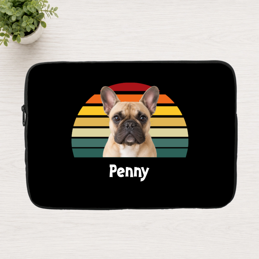 Happy Trails Personalized Dog Laptop Sleeve