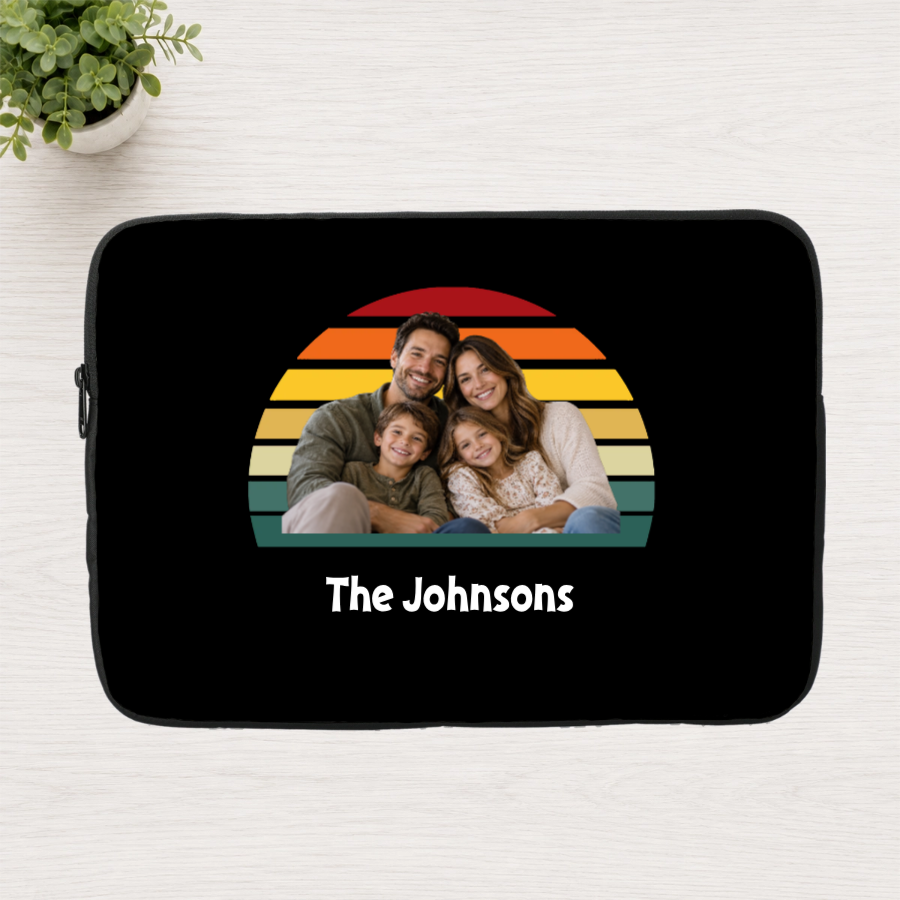 Happy Trails Personalized Family Laptop Sleeve
