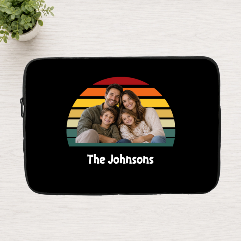 Happy Trails Personalized Family Laptop Sleeve