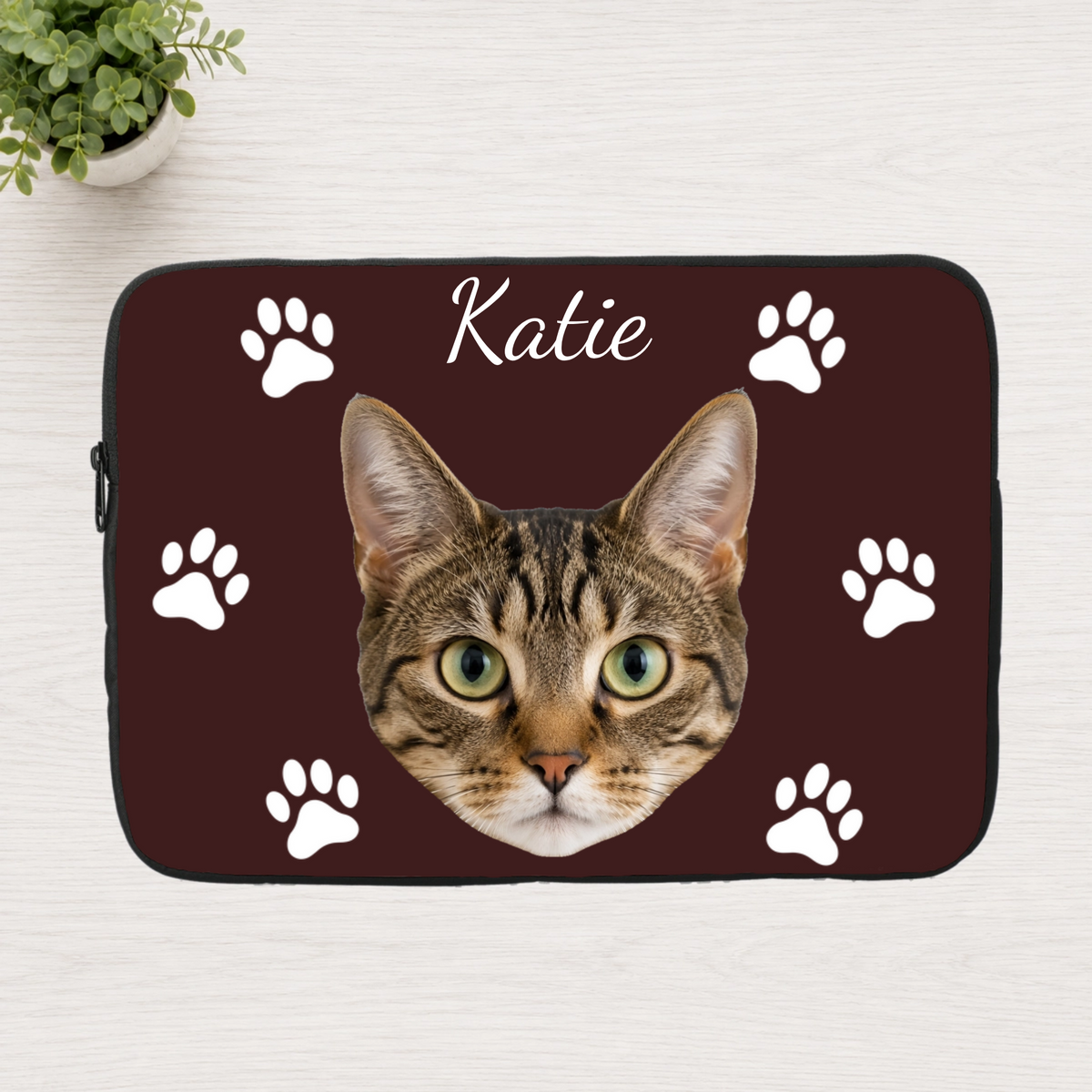 Pawfectly Yours Cat Personalized Laptop Sleeve