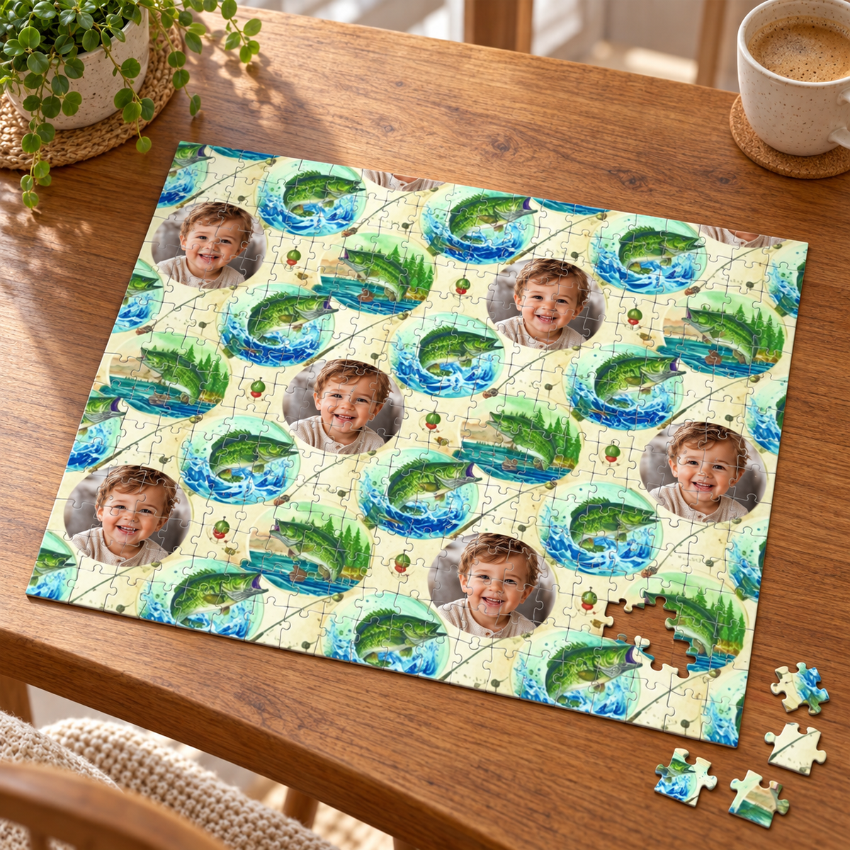 Fresh Water Action Personalized Kid Puzzle