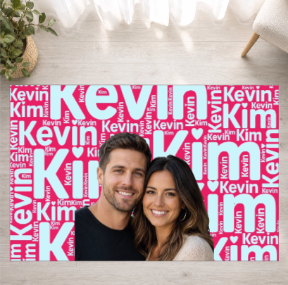 Signature Moments Personalized Couple Washable Rug