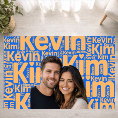 Signature Moments Personalized Couple Washable Rug