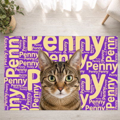Signature Moments Personalized Cat Washable Rug