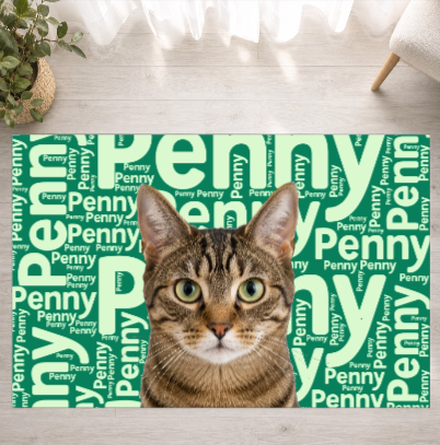 Signature Moments Personalized Cat Washable Rug