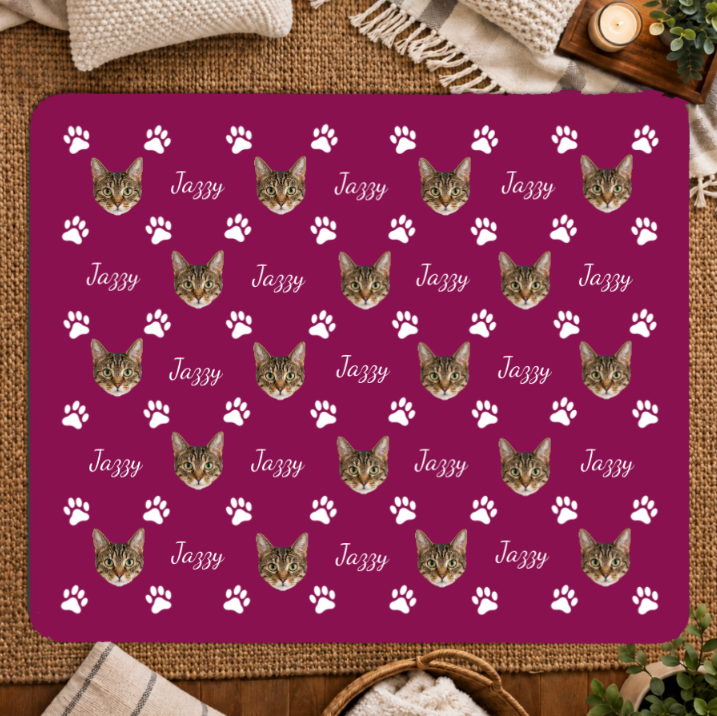 Pawfectly Yours Personalized Cat 50x60 Sherpa Blanket