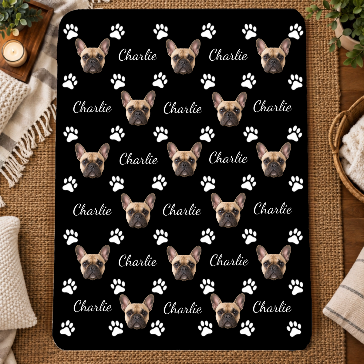 Pawfertly Yours Personalized Dog 60x80 Sherpa Blanket