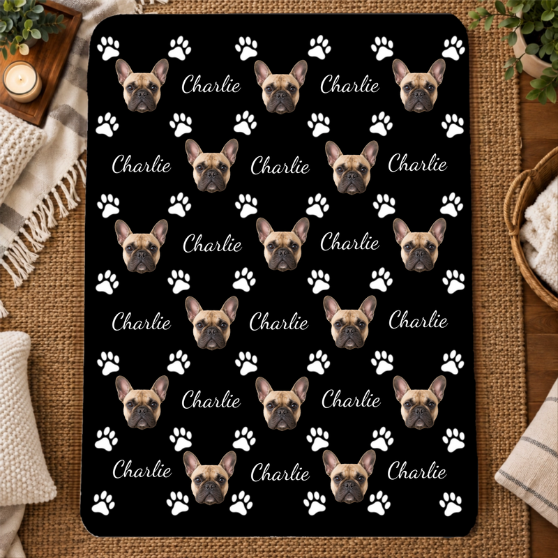 Pawfertly Yours Personalized Dog 60x80 Sherpa Blanket