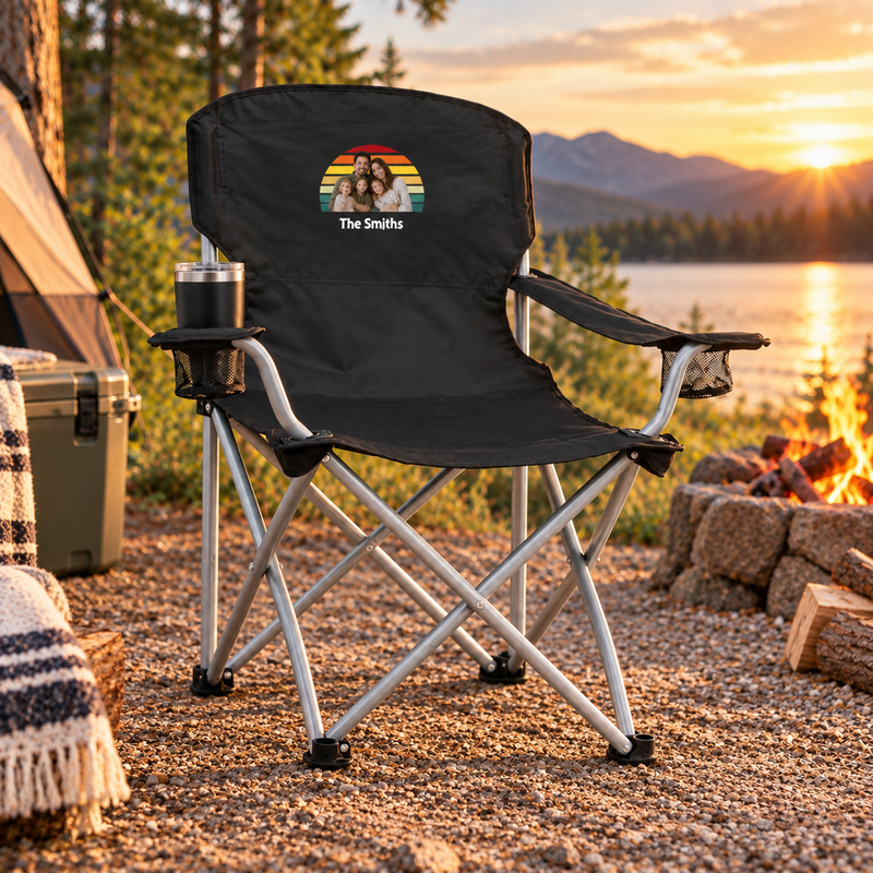 Happy Trails Personalized Family Oversized Folding Chair