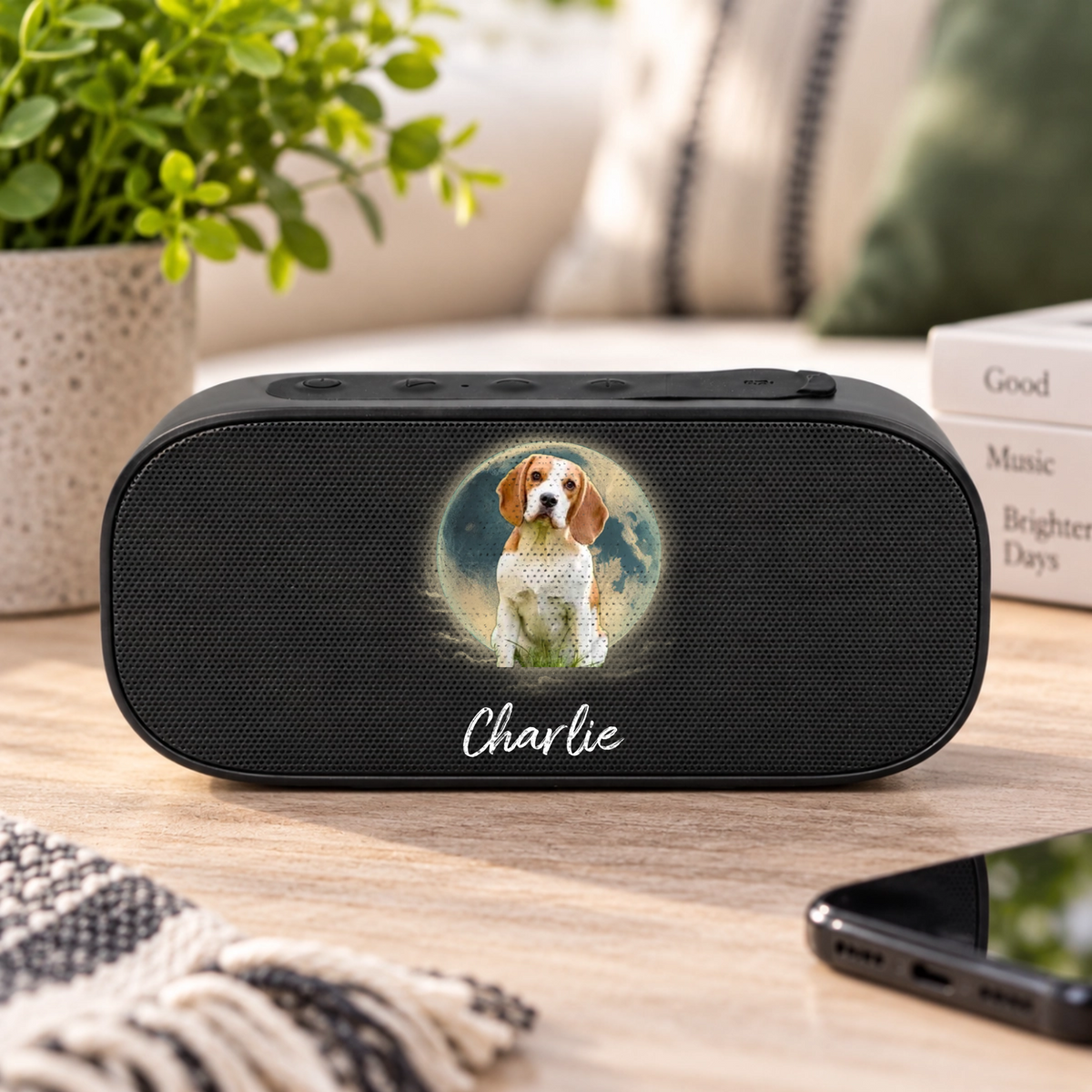 Love You to the Moon Personalized Dog Stark 2.0 Bluetooth Speaker