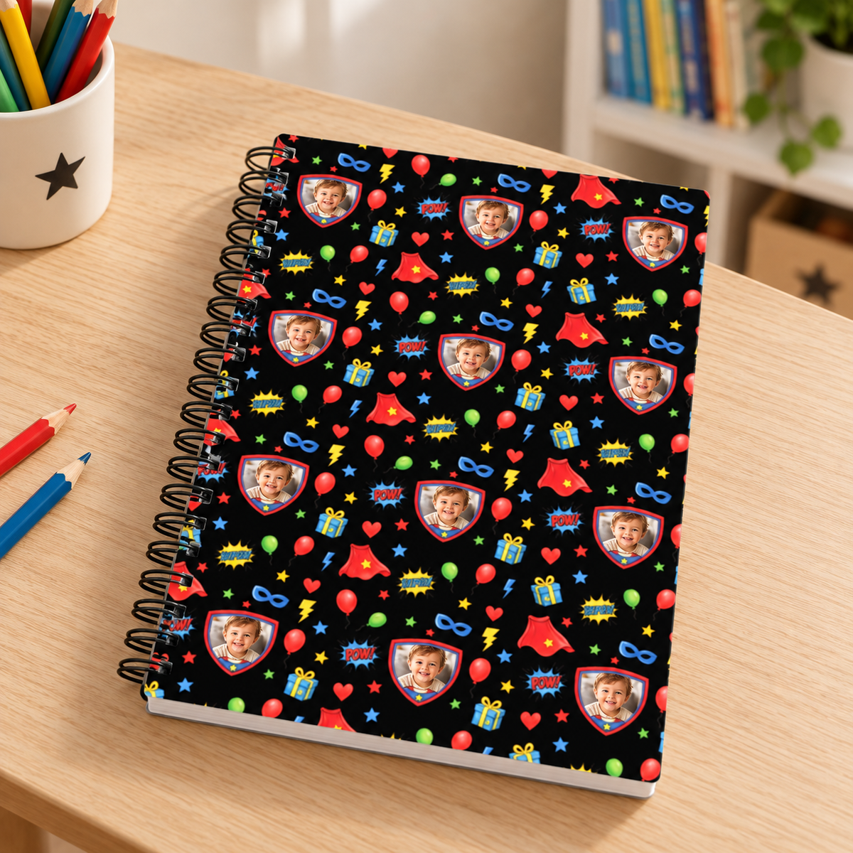 Super Celebration Personalized Kid 6"x8" Spiral Bound Notebook