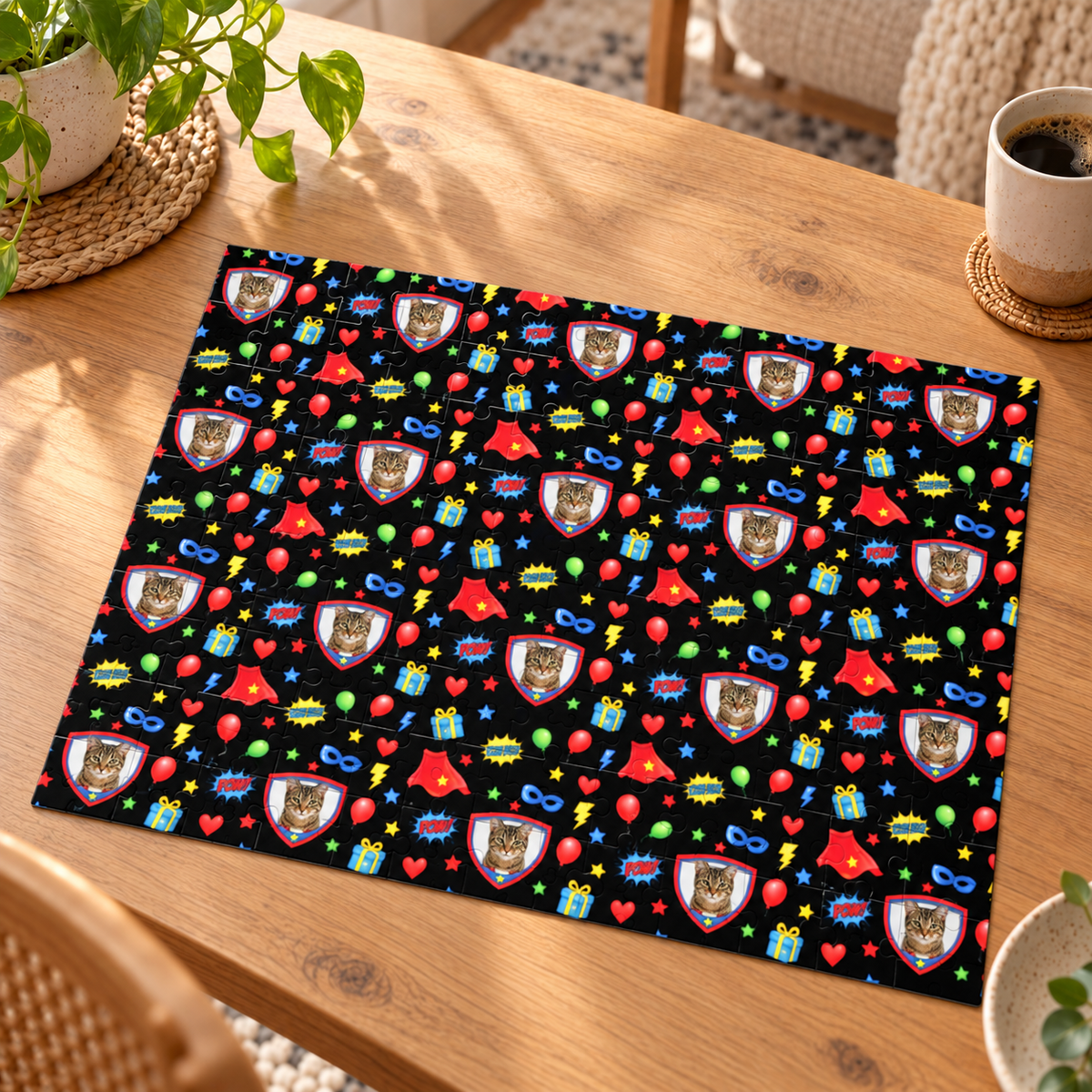 Super Celebration Cat Personalized Puzzle