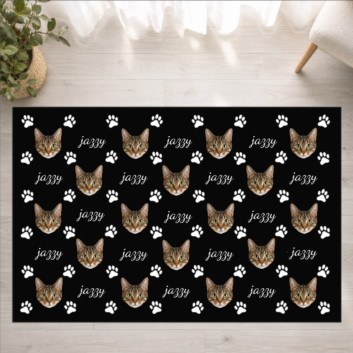Pawfectly Yours Cat Personalized Washable Rug