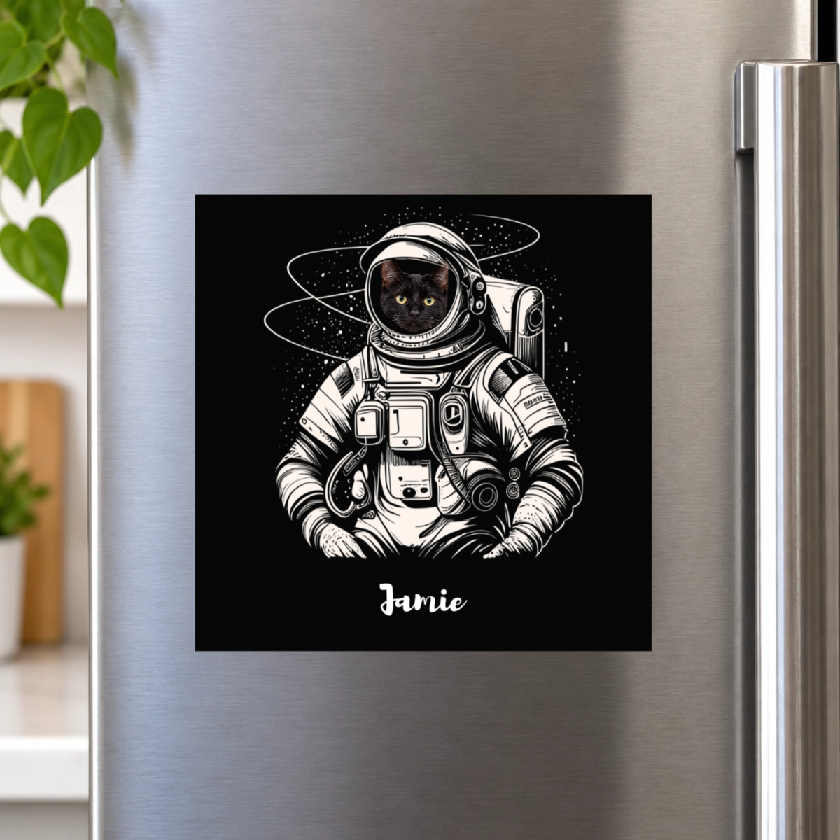 Out of This World Personalized Cat Magnet 6"