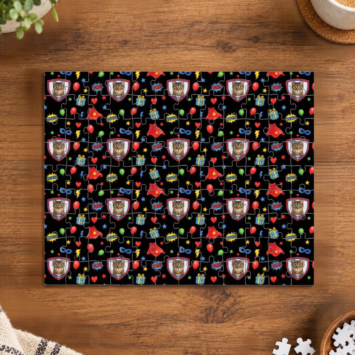 Super Celebration Cat Personalized Puzzle