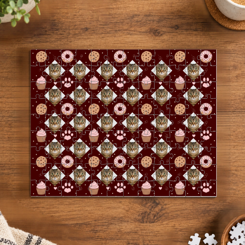 Paws & Pastry Personalized Cat Puzzle