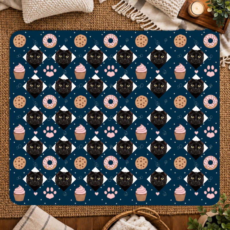 Paws & Pastry Personalized Cat 50x60 Sherpa Blanket