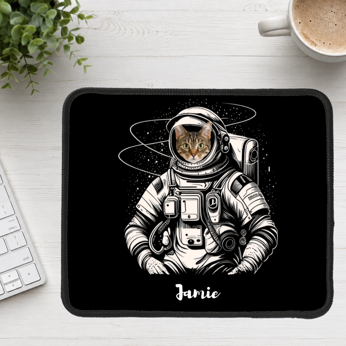 Out of This World Personalized Cat Mouse Pad