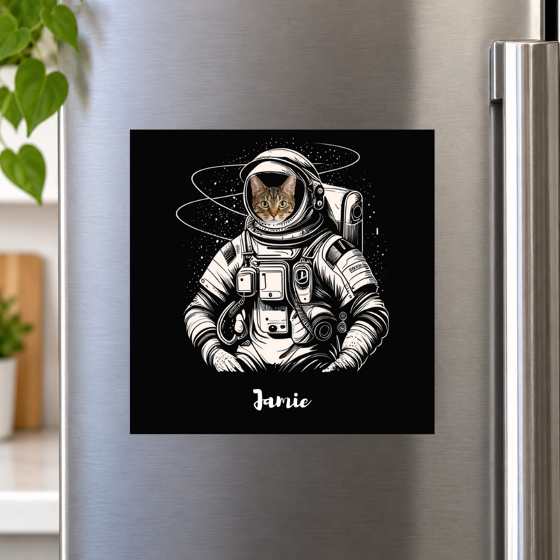 Out of This World Personalized Cat Magnet 6"